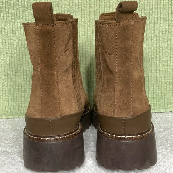 Caslon Women's Betsy Lug Sole Water Resistant Brown Suede Boots Shoes SZ US 9 - Picture 4 of 12